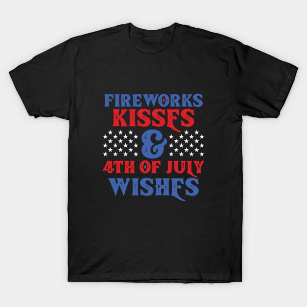 4th of July Wishes T-shirt T-Shirt by Timeless Basics